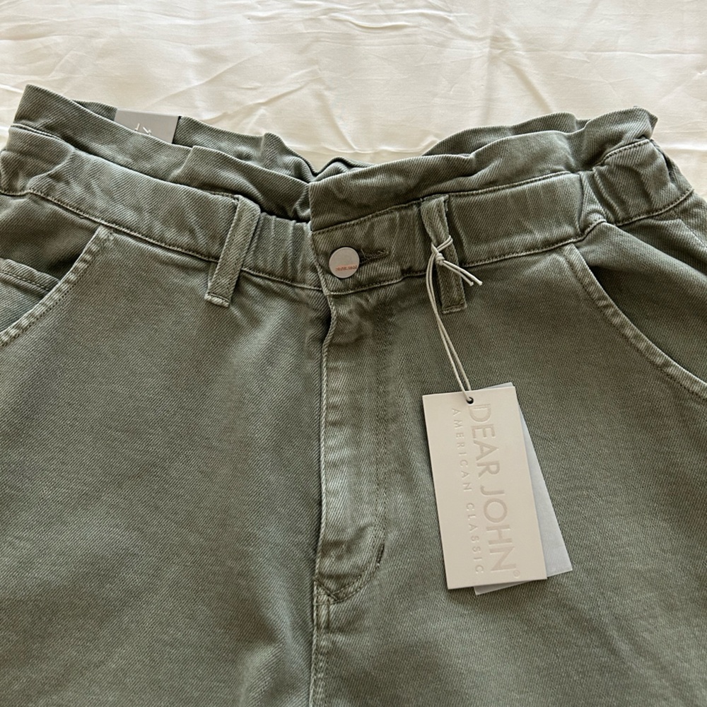Women’s Dear John SUPER HIGH RISE NOAH PALMER GREEN Straight Leg Pant size  31 - Picture 6 of 7